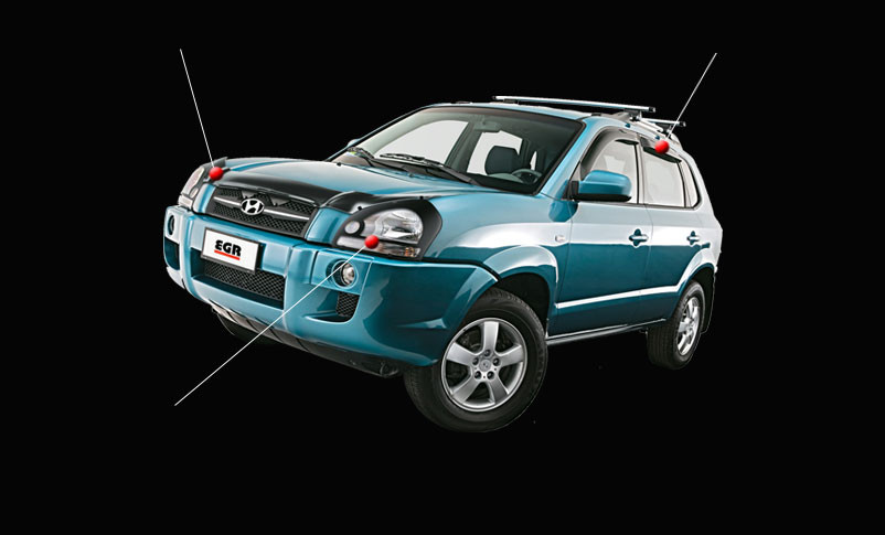 Мухобойка (дефлектор капота) EGR Hyundai Tucson 2005-2008