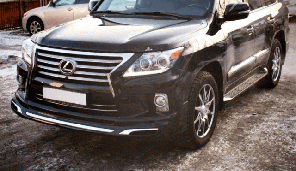 Дефлектор капота Оригинал Lexus LX570 2007-2015 OEM с логотипом