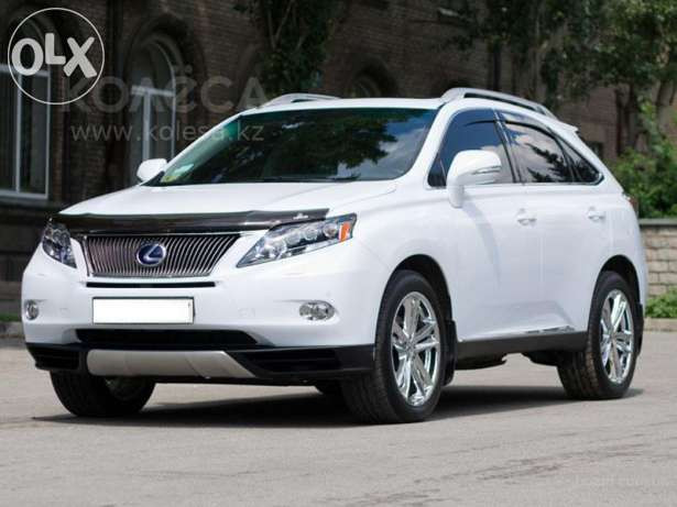 Мухобойка (дефлектор капота) Оригинал Lexus RX 2009-2014 OEM с логотипом - фото 1 - id-p28786075