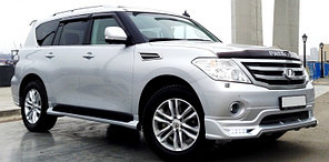 Мухобойка (дефлектор капота) Nissan Patrol (Y62) 2010+ OEM с логотипом