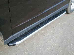 Пороги алюминиевые Hyundai Santa Fe 2011-2012