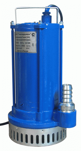 Насос для загрязненных вод ГНОМ 10-10 220В Д (с датчиком уровня) - фото 1 - id-p32745707