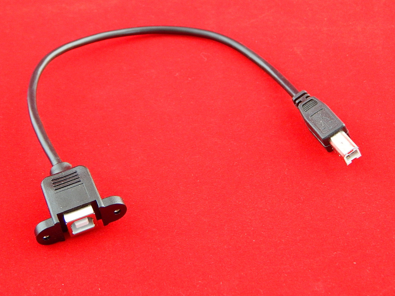 Кабель, удлинитель USB Type B-B, 30см, с креплением на корпус - фото 1 - id-p32853426