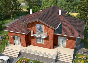 Гибкая черепица Ранчо двухслойная Shinglas (Шинглас) 