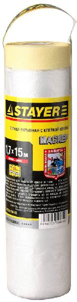 Пленка STAYER "PROFESSIONAL" защитная с клейкой лентой "МАСКЕР", HDPE, 9мкм, 1,7х15м - фото 1 - id-p32921481