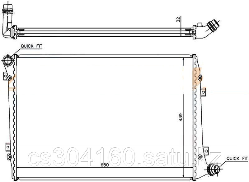 Радиатор AUDI A3/S3 03-12(дизель)