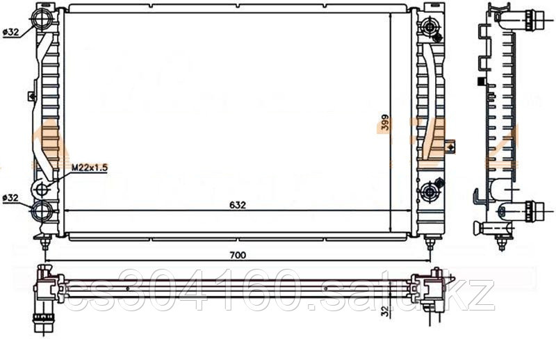 Радиатор AUDI A4/S4 94-98