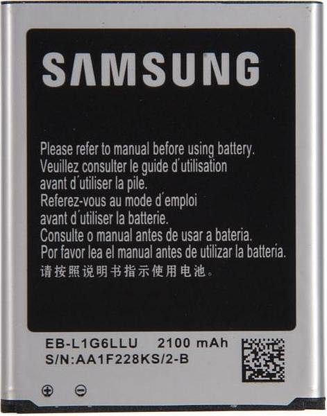 Заводской аккумулятор для Samsung Galaxy S3 i9300 (EB-L1G6LLU, 2100 mah)