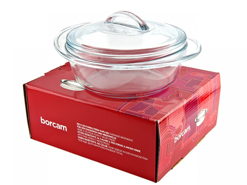 Кастрюля Borcam 1,5л с ручкой на крышке 59433