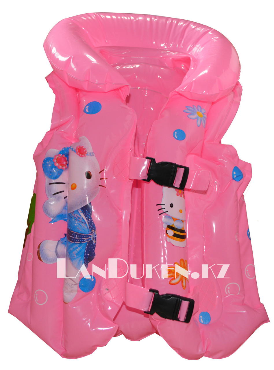 Надувной спасательный жилет для плавания "КИТИ" (SWIMMING VEST розовый) - фото 1 - id-p32768867