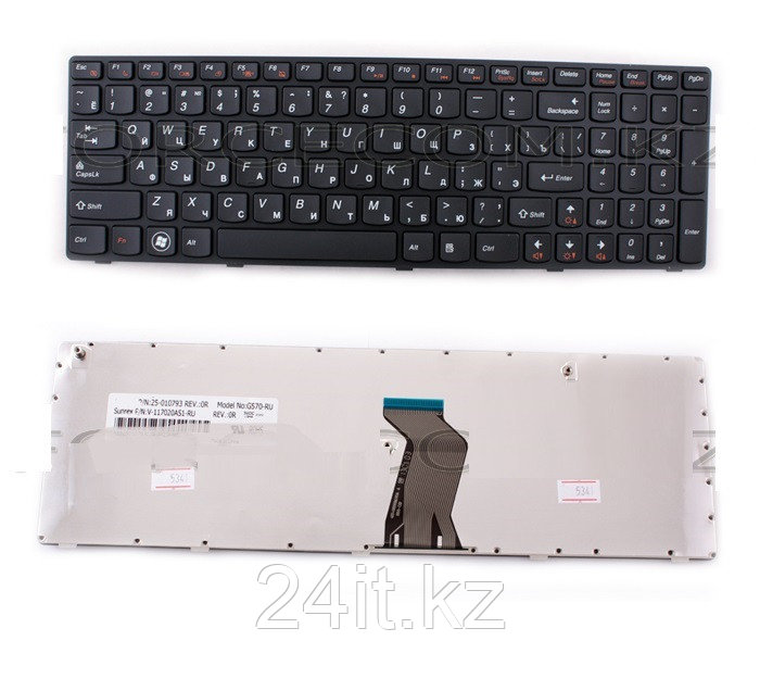 Клавиатура для ноутбука Lenovo IdeaPad Z560, RU, черная - фото 1 - id-p33110153