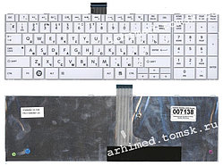 Клавиатура для ноутбука Toshiba Satellite C850, RU, белая