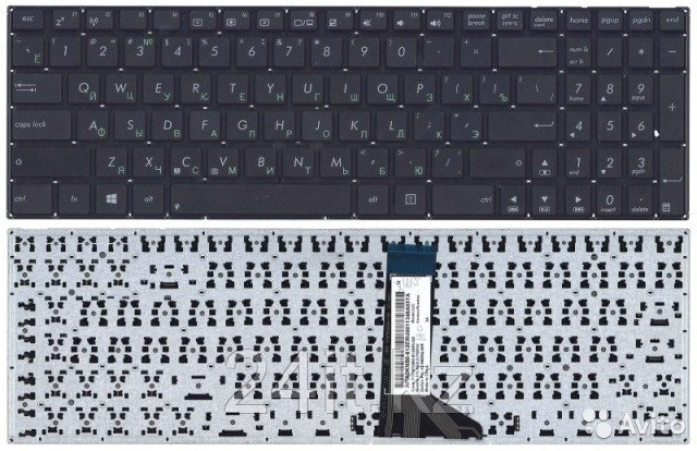 Клавиатура для ноутбука Asus X551, RU, черная - фото 1 - id-p33118485
