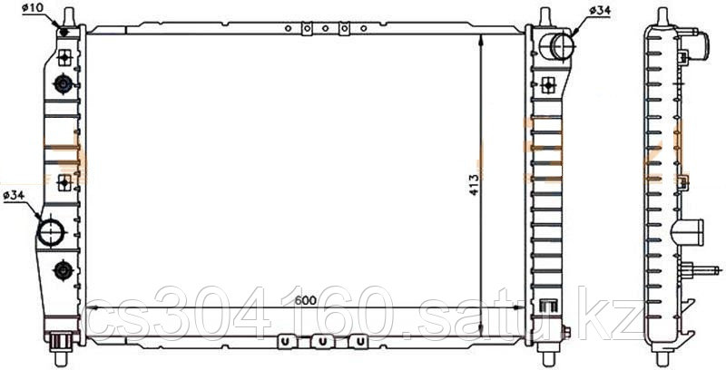 Радиатор CHEVROLET AVEO 05-07 4/5D (обьём 1.6)