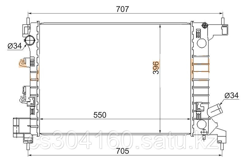 Радиатор CHEVROLET COBALT 4D 12-
