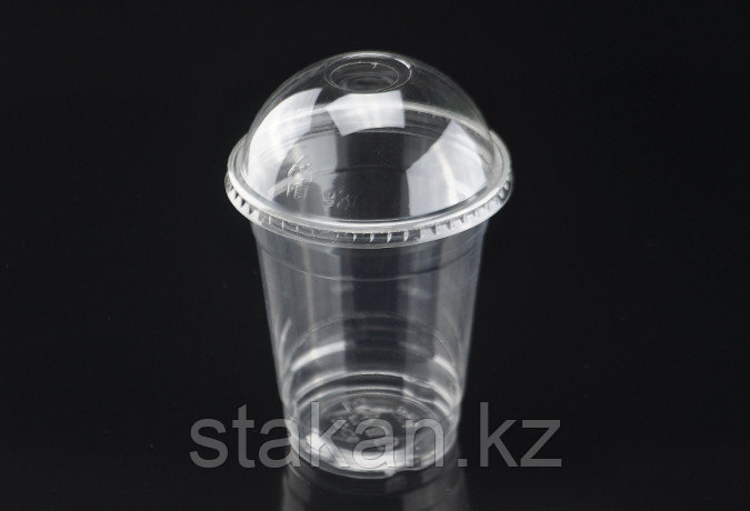 Пластиковые стаканы с купольной крышкой, 400мл. - фото 1 - id-p33123893