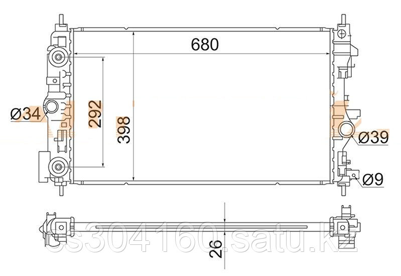 Радиатор CHEVROLET CRUZE 13-