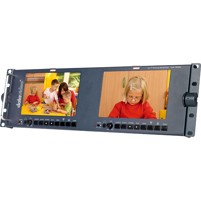 TLM-702HD TFT LCD монитор 2X7" 16:9/4:3 HD/SD