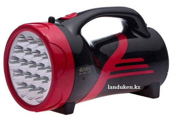 Ручной аккумуляторный фонарь прожектор светодиодный Kamisafe KM-2603 19 LED 2 режима - фото 1 - id-p33081408