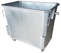 Мусорный контейнер оцинкованный 1100 л с колесами (НДС 12% в т.ч.)