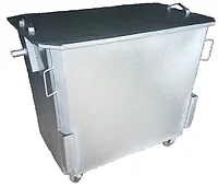 Евроконтейнер оцинкованный 1100 л с крышкой на колесах (НДС 12% в т.ч.)
