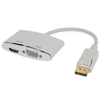 Конвертер DisplayPort to HDMI+VGA Adapter