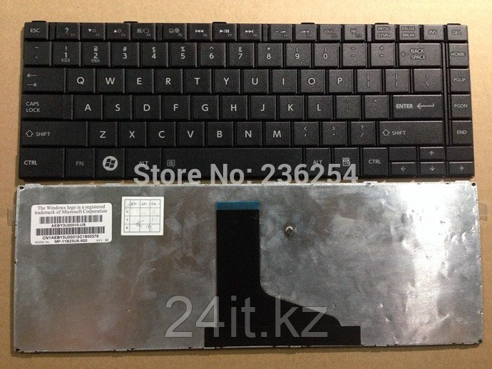 Клавиатура для ноутбука Toshiba Satellite C805/ C840/ C840D/ C845/ C845D, ENG, черная
