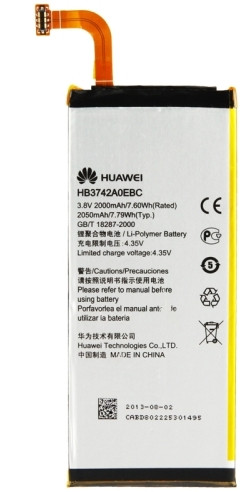 Заводской аккумулятор для Huawei P6 (HB3742A0EBC, 2000 mah)