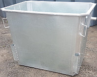 Мусорный контейнер оцинкованный 1,1 куб. без крышки без колес (НДС 12% в т.ч.)
