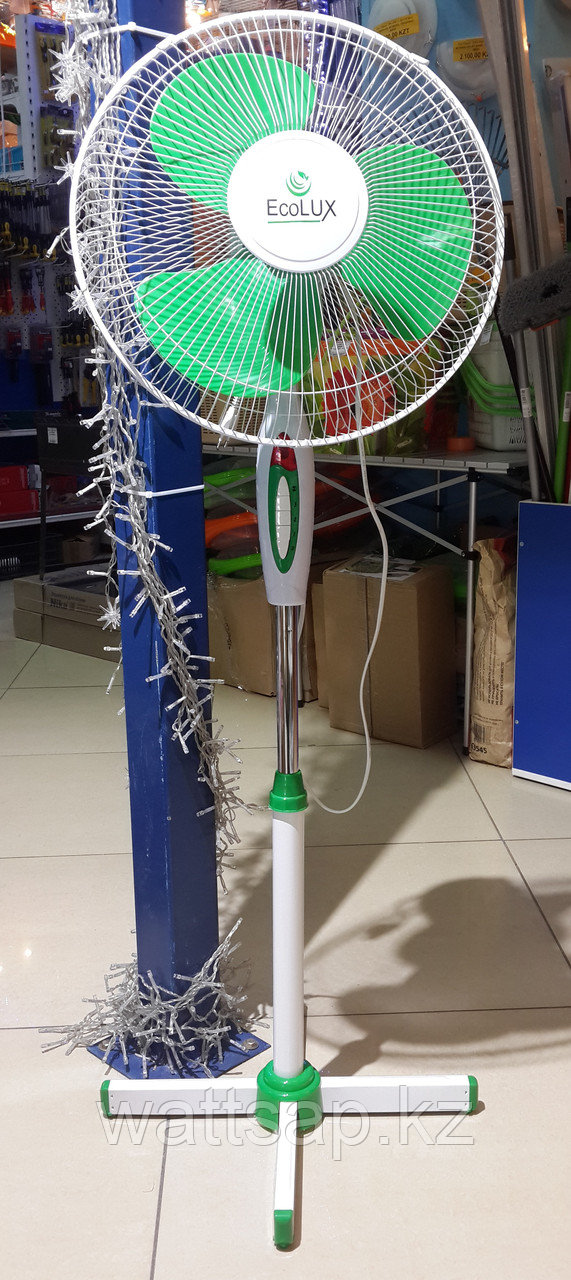 Вентилятор напольный ECOLUX RQ-1616 d=30см, 40Вт, 3 скор. режима, зеленый