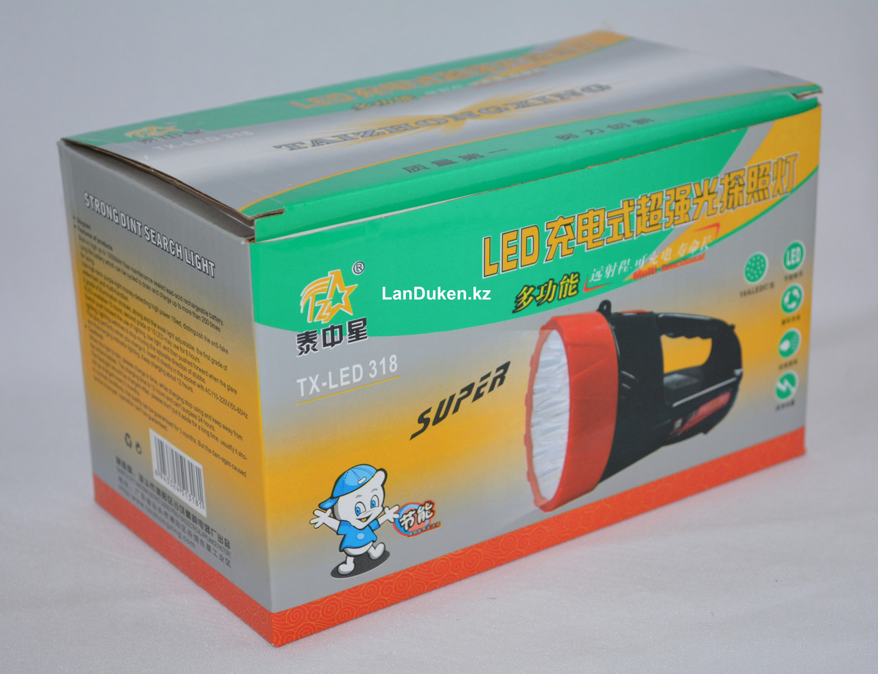 Ручной аккумуляторный фонарь TX-318 15 LED - фото 6 - id-p33069344