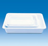 Лоток пластиковый, глубокий, белый, 430х330х95 мм (PVC) (VITLAB)