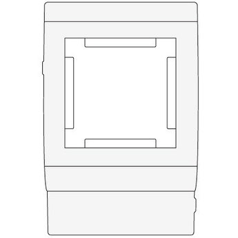 PDA-45N 100 Рамка-суппорт под 2 модуля 45x45 мм