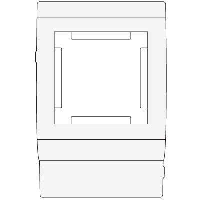 PDA-45N 100 Рамка-суппорт под 2 модуля 45x45 мм - фото 1 - id-p33534115