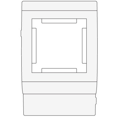PDA-45N 150 Рамка-суппорт под 2 модуля 45x45 мм