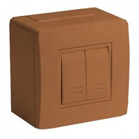 Коробка в сборе с выключателем, коричневая (розница)