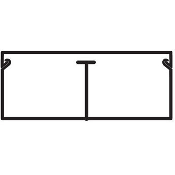 TMC 40/2x17 Миниканал с перегородкой белый (розница 8 м в пакете, 10 пакетов в коробке)