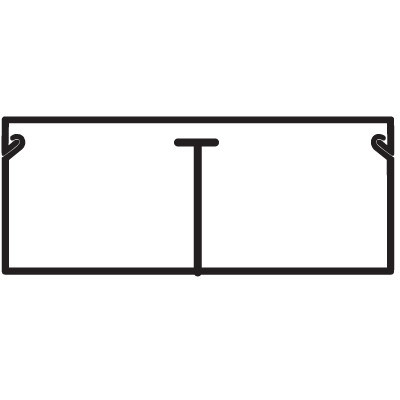 TMC 40/2x17 Миниканал с перегородкой белый (розница 8 м в пакете, 10 пакетов в коробке) - фото 1 - id-p33707597