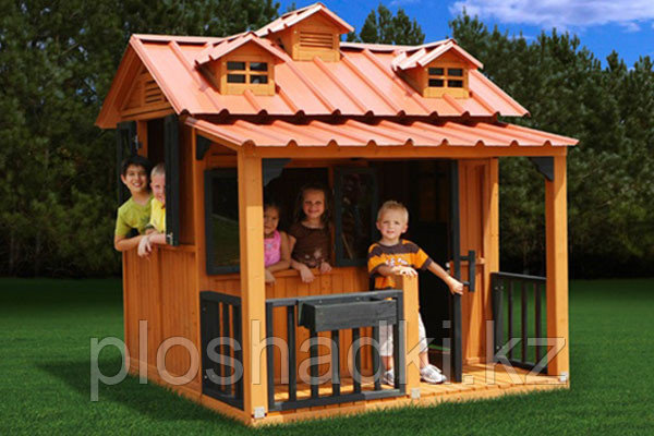 Деревянный домик «Гномик», с крышей, сидениями, фото 1