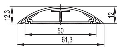 Напольный канал 50х12 мм CSP-F, черный