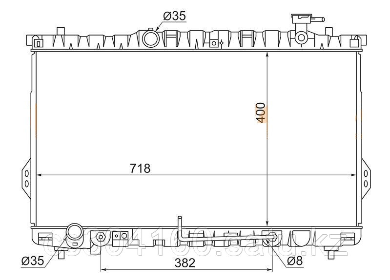Радиатор HYUNDAI SANTA FE 00-06/ТАГАЗ 06-