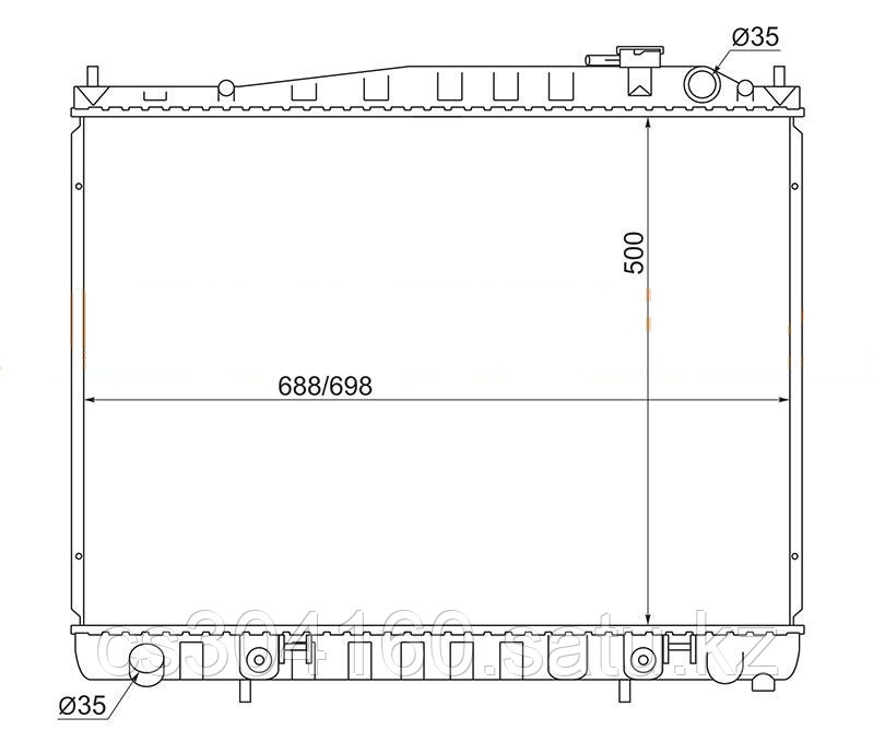 Радиатор INFINITI QX4 #R50 97-04(дизель)