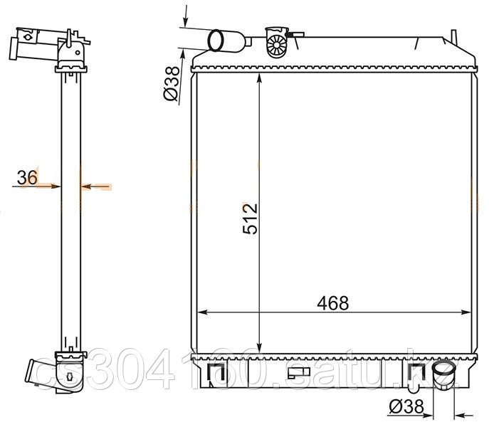 Радиатор ISUZU ELF сб. Россия 7.5/9.5/NPR##/NQR## 07-