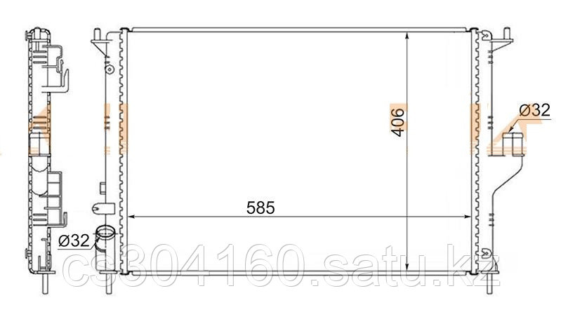 Радиатор RENAULT DUSTER 10-