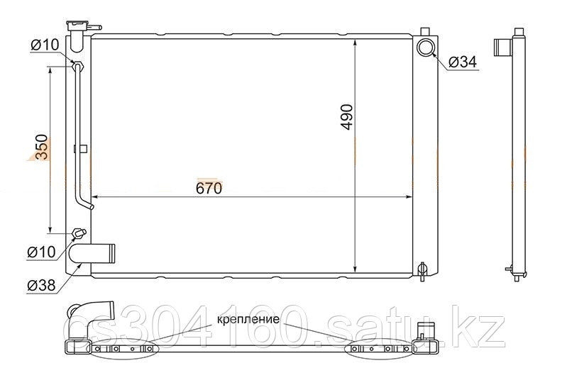 Радиатор LEXUS RX300/330/350/400H 03-08