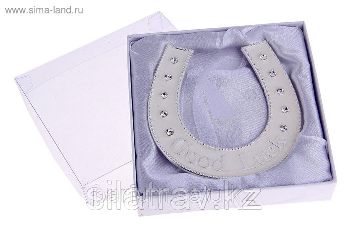 Подкова На удачу подвесная со стразами 10*1,5*10,5с