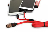 Кабель USB для зарядки и синхронизации 2-в-1 Remax RC-025t для iPhone, iPad  + microUSB, фото 5