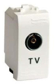 TV розетка с согласующим сопротивлением (универсальная), черная, 1модуль - фото 1 - id-p34161435