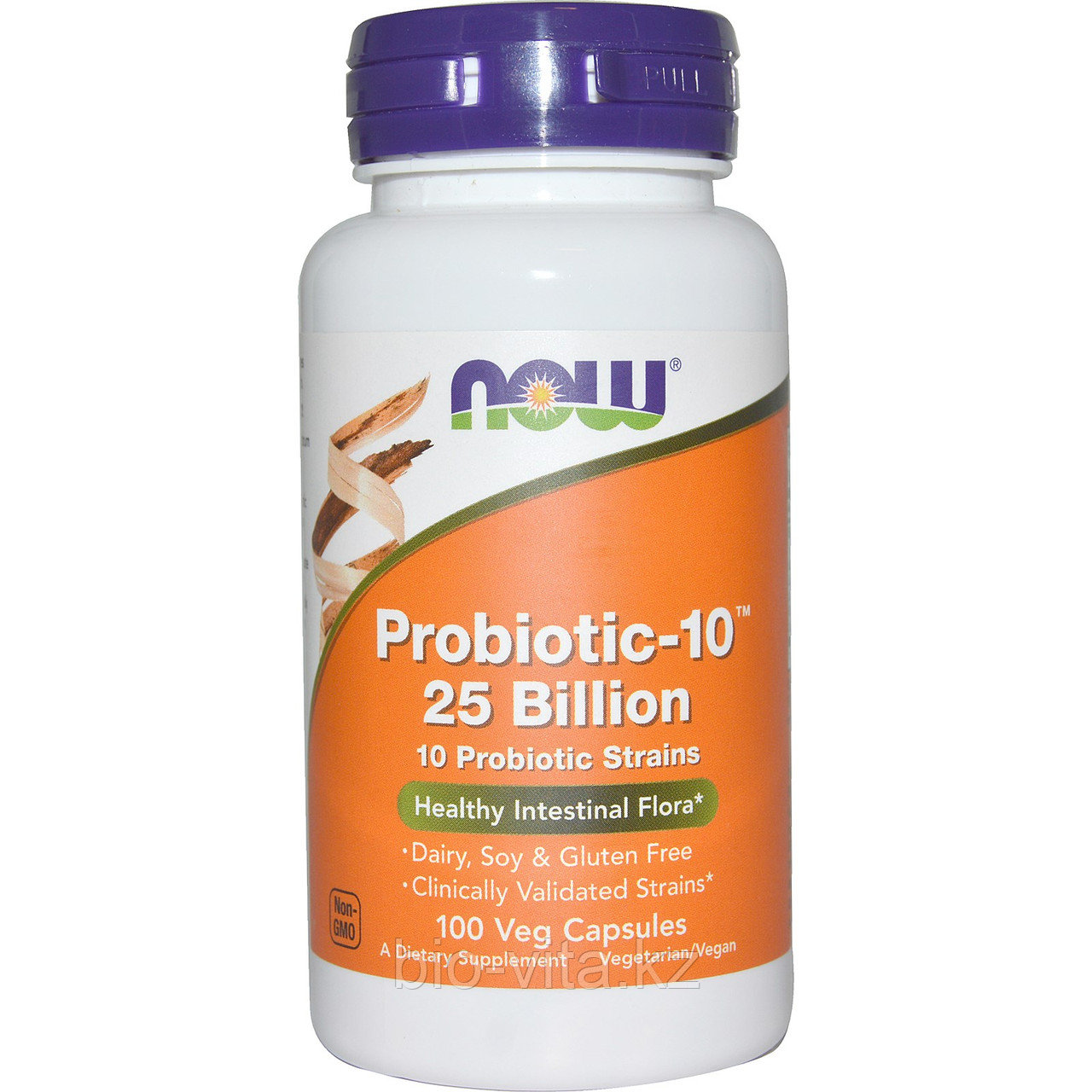 Пробиотик 10 штаммов 25 млрд. в 1 капсуле. 100 шт.   Now Foods