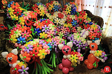 Цветы из шариков в Павлодаре